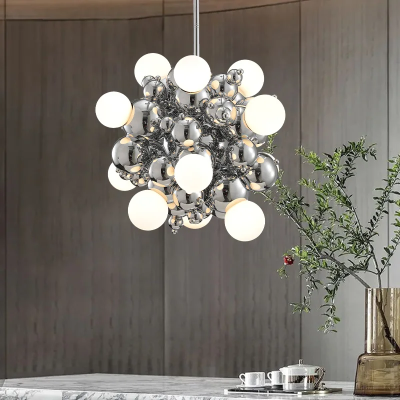 

Postmodern Luxury LED Chandelier Lighting Dining Living Room Novelty Glass Hanging Lamp Bedroom Model House Home Deco Luminaires