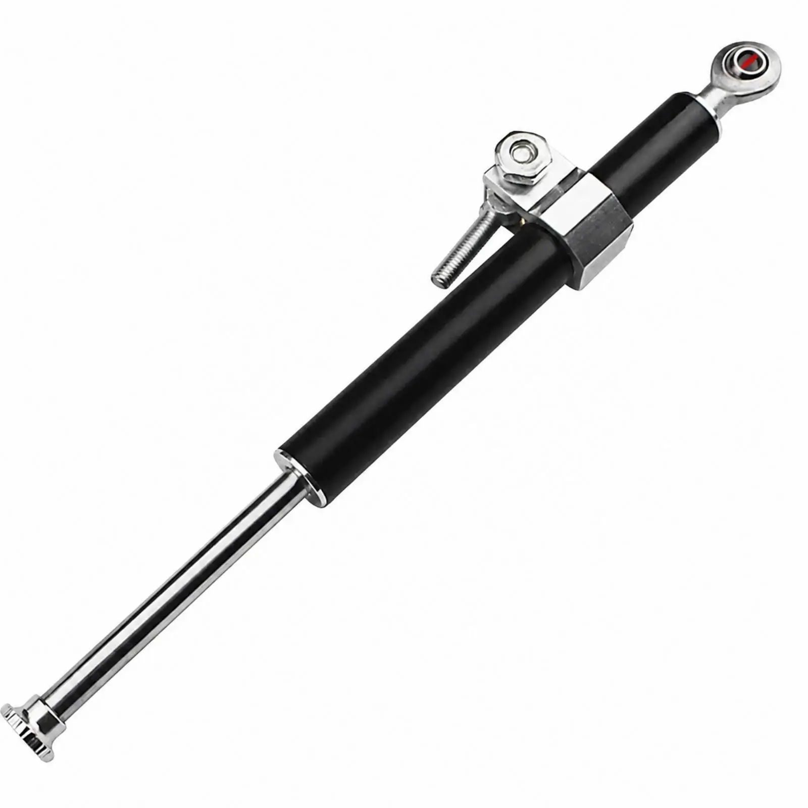 Speed Sensitive Motorcycle Steering Damper Aluminum Alloy Body for Stable Handling 330mm Adjustable End Knob Road Control