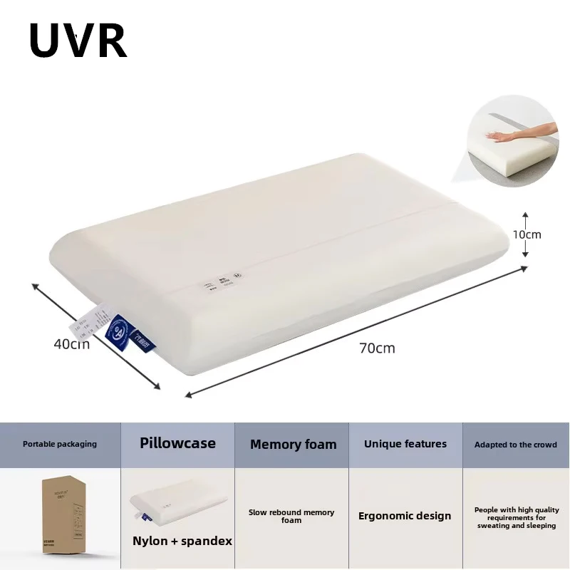 

UVR Memory Foam Pillow Bedroom Hotel Special Cervical Vertebrae Sleep Aid Pillow Core Comfortable and Soft Pillow Furniture
