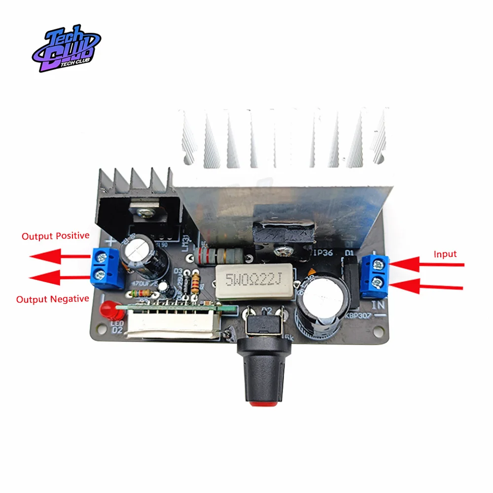 

LM317 Adjustable Voltage Regulator DC-DC Converter Buck Step Down Circuit Board Module Linear Regulator Power Supply Accessory