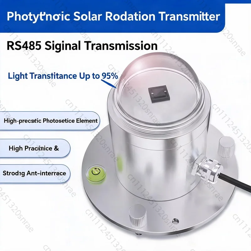 Radiation Irradiance Sensor Transmitter Meter Silicon Cell RS485 Sun Tracking Pyranometer Solar