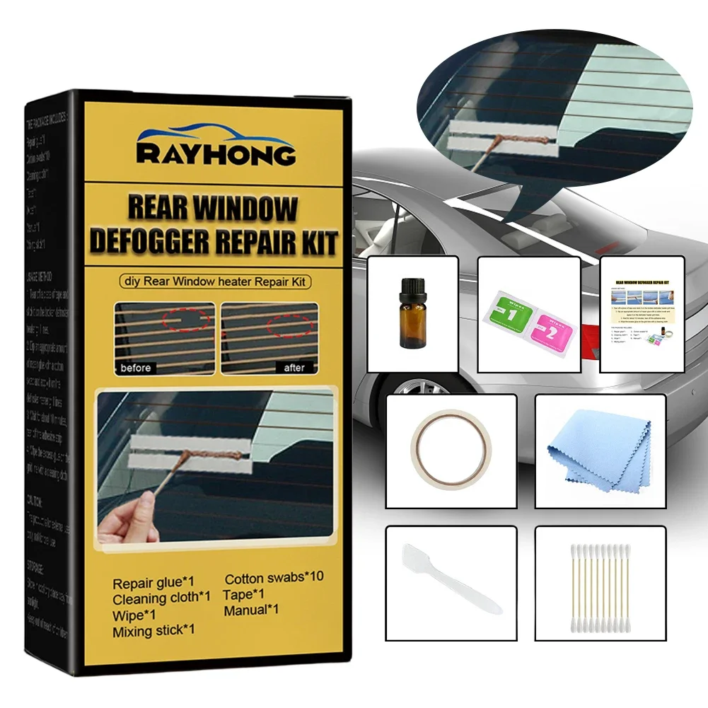 Car Rear Window Defogger Repair Kit Repair Heater Grid Lines Fix Heater Glass Lines Defroster Grid Car Accessories