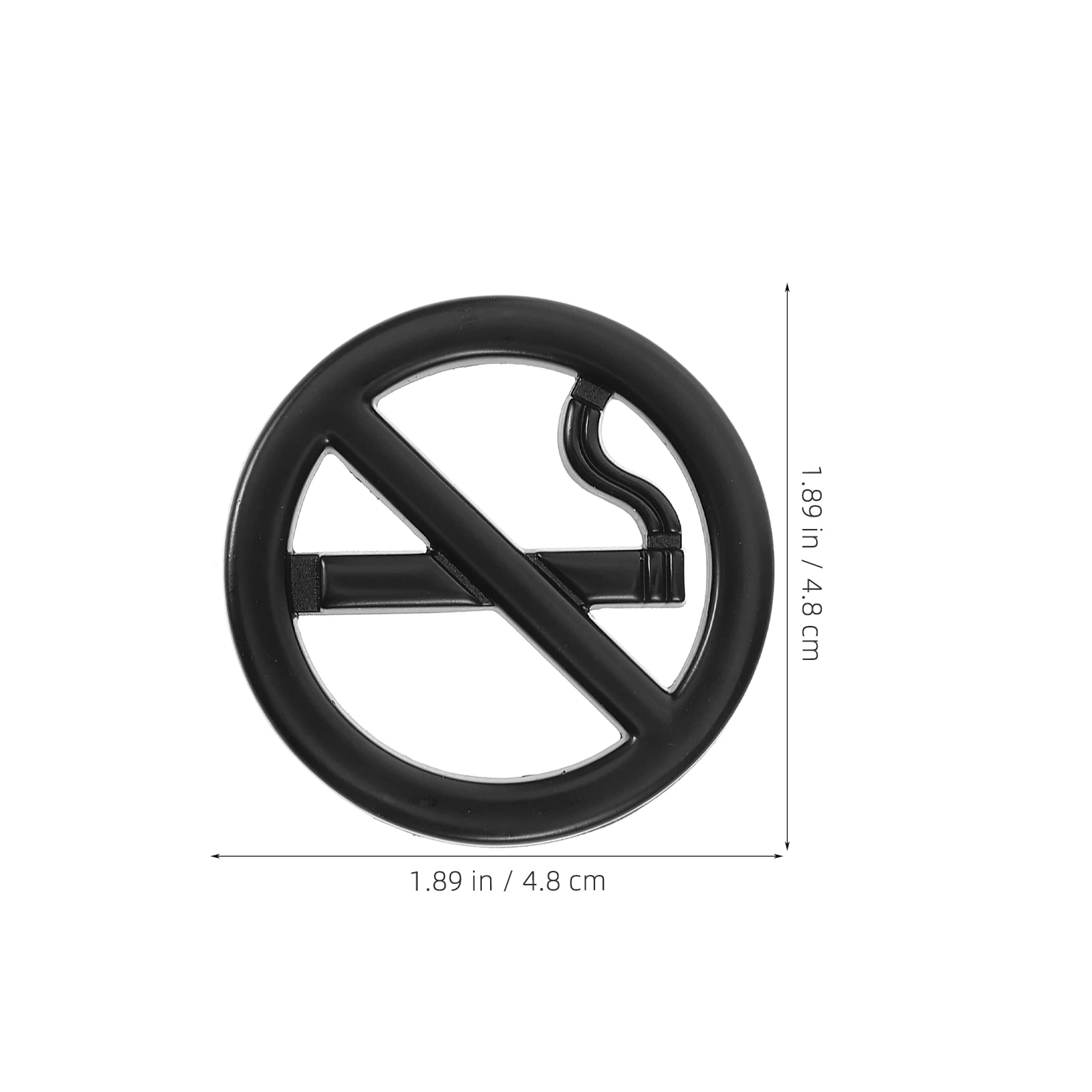 No Smoking Metal Labels Car Reminder Sign Sticker Anti-smoking Automatic Stickers Signs Decals for Vehicles