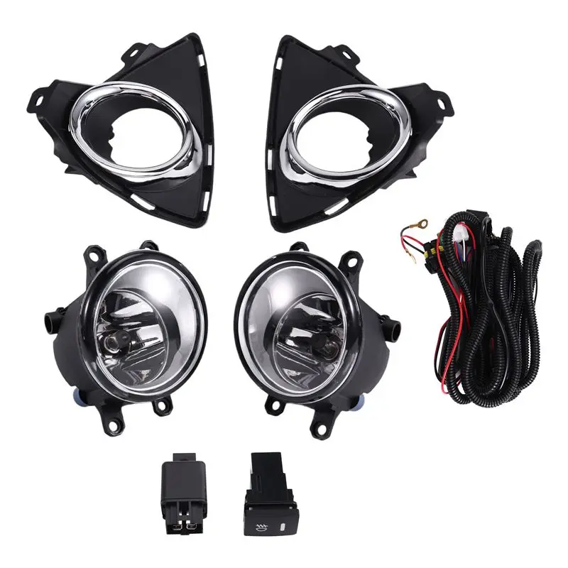 

Rare Harness Wiring Cover Grille Car LED Front Bumper Fog Lights Fog Lamp For Toyota Auris 2014 2015 Halogen