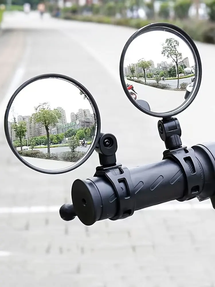 AliExpress 1/2/4PCS Universal Convex Rearview Mirror for Electric Bicycles Small round Mirror No Installation Needed Bike Accessory