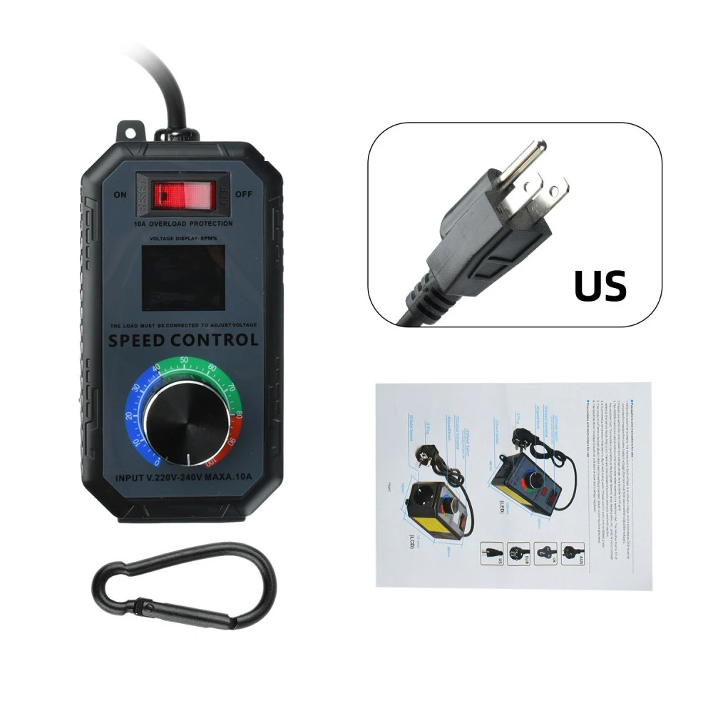 4000W SCR Motor Speed Controller 10A Electronic Voltage Regulator Fan Angle Grinder Speed Governor for Resistive Inductive Load