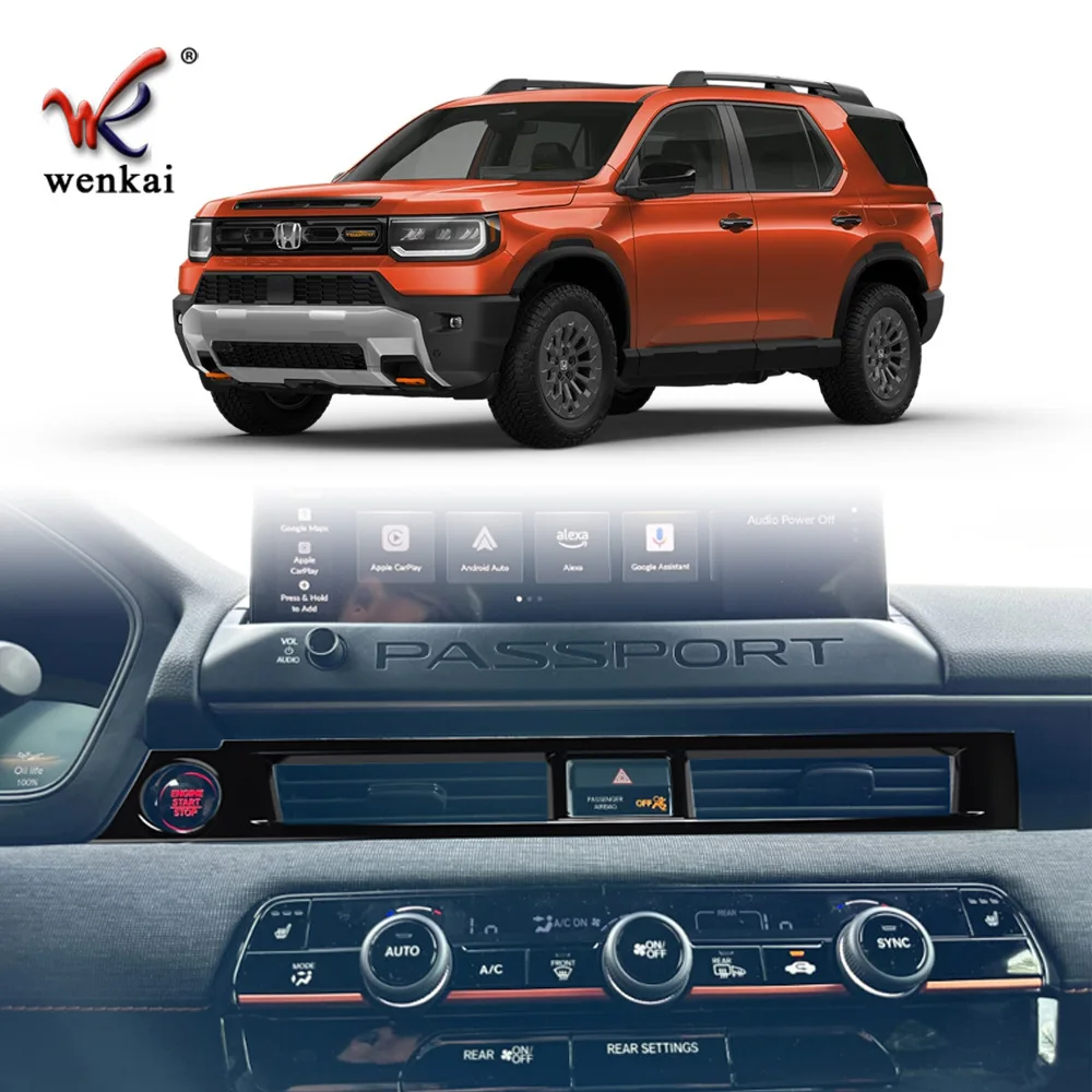 

LHD For Honda passport 2025 2026 ABS Carbonfiber Interior Car Accessories Center Air conditions outlet frame AC Vent Cover Trim