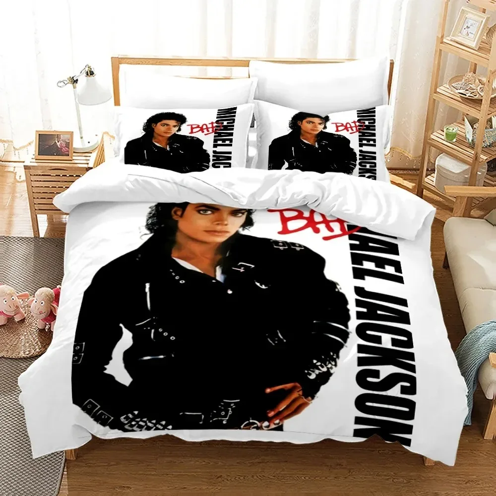 

3D Printed Michael Jackson Bedding Set Bedroom Soft Modern Bedspreads Comefortable Kids Duvet Cover Quilt Cover And Pillowcase