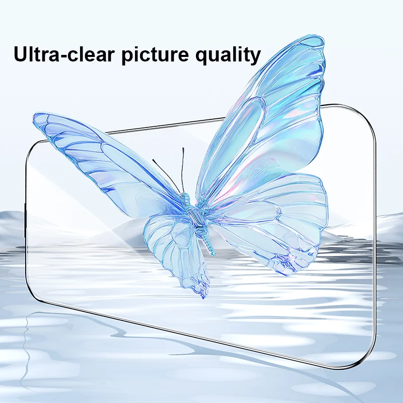 2 Stück Displayschutzfolie für iPhone 17 Pro Max 15 14 13 12 Gehärtetes Glas Vollständige Abdeckung Anti-Fingerabdruck Ein-Klick-Installation – Detail 4