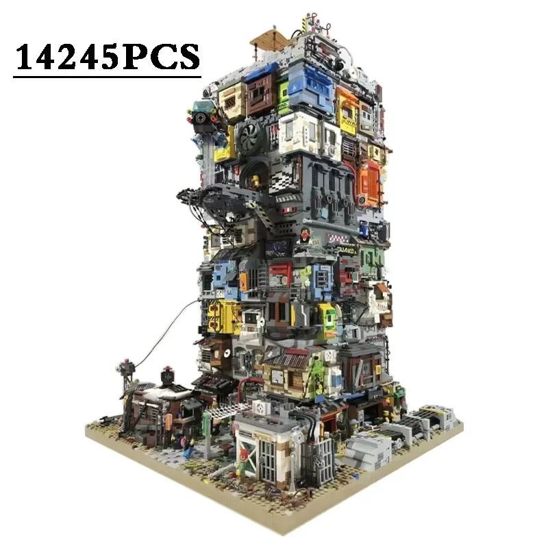 

City Building MOC-14245 Doomsday Wasteland Building Town Difficult Building Block Toys Adult DIY Birthday Gift Christmas DiyGift