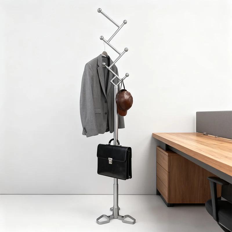 Modern Gold Metal Extendable Coat Rack-Versatile Bedroom & Hotel Furniture with Adjustable Height & Easy Assembly