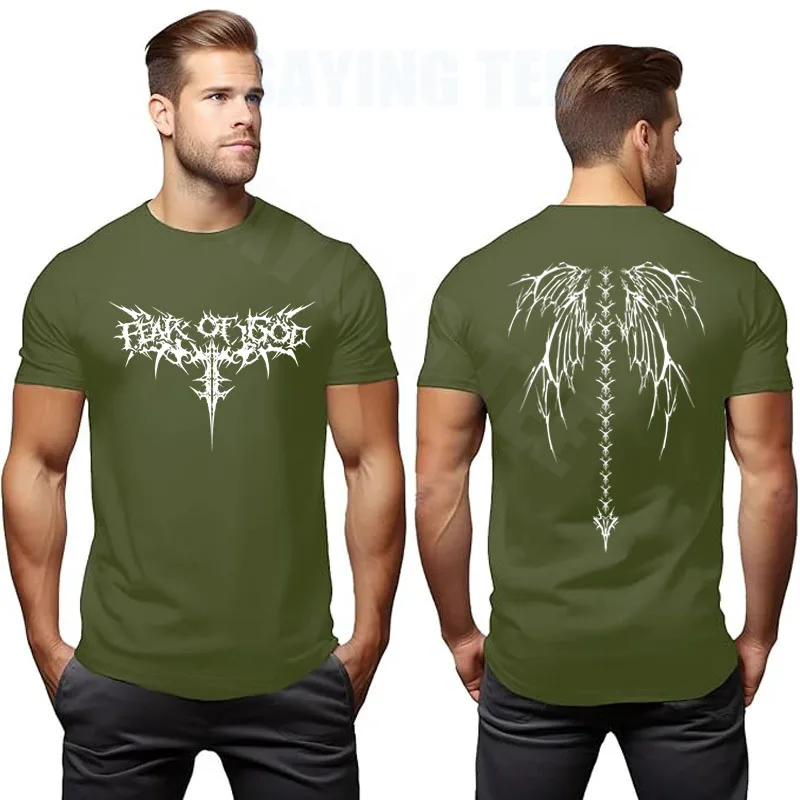 Y2K Wing Tattoo Metal Rock Streetwear T-Shirt aus weicher Baumwolle, cooler Humor, dunkle Gothic-Grafik, Bekleidung für Herren, kurzärmelige T-Shirts – Detail 12