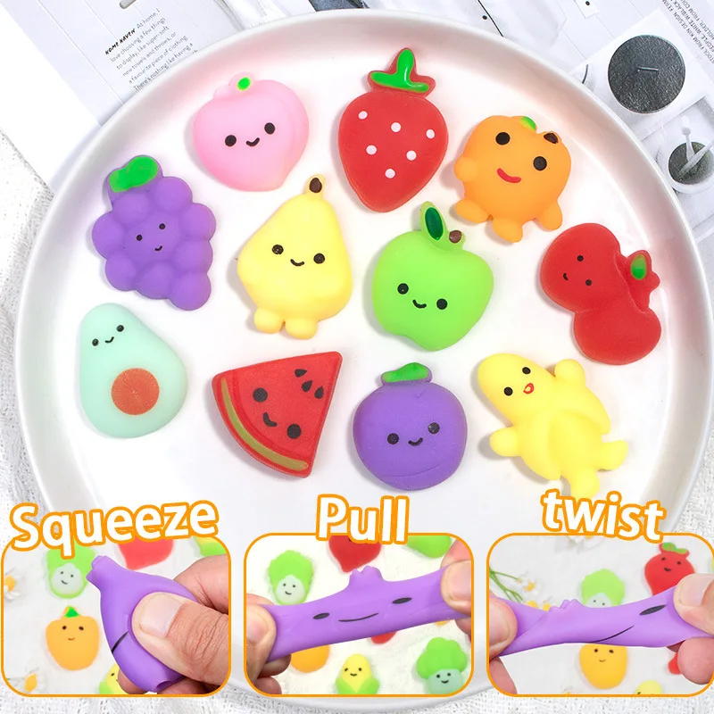 NIEUWE 10/30/50 Fruit Mochi Squishy Speelgoed Stress Watermeloen Banaan Fruit Squishy Party Gunsten voor Kinderen klas Prijs