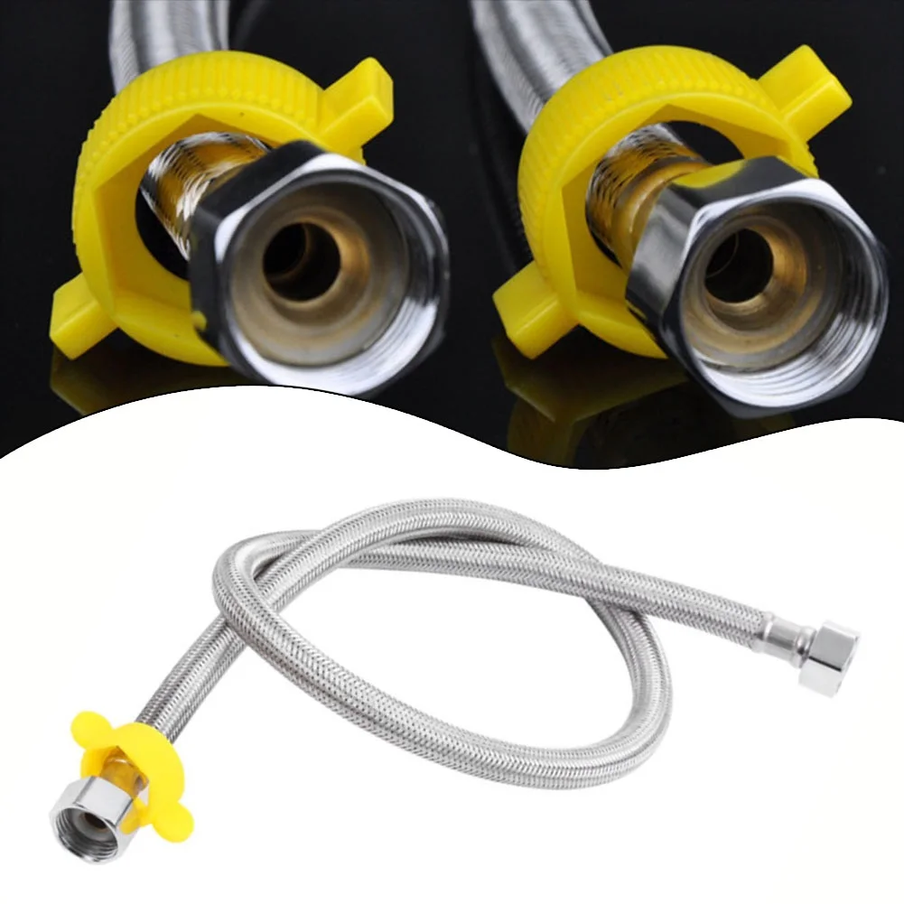 Stainless Steel Flexible Hose 1/2 Inch Sized For Integration Into Existing Kitchen Bathroom And Toilet Plumbing