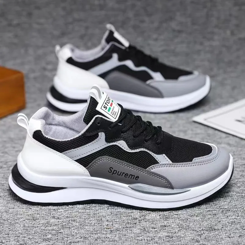 Spring and Autumn New Letter Sports Casual Shoes Mesh Shoes Students Running Tennis Shoes Small White Shoes Retro Loafers