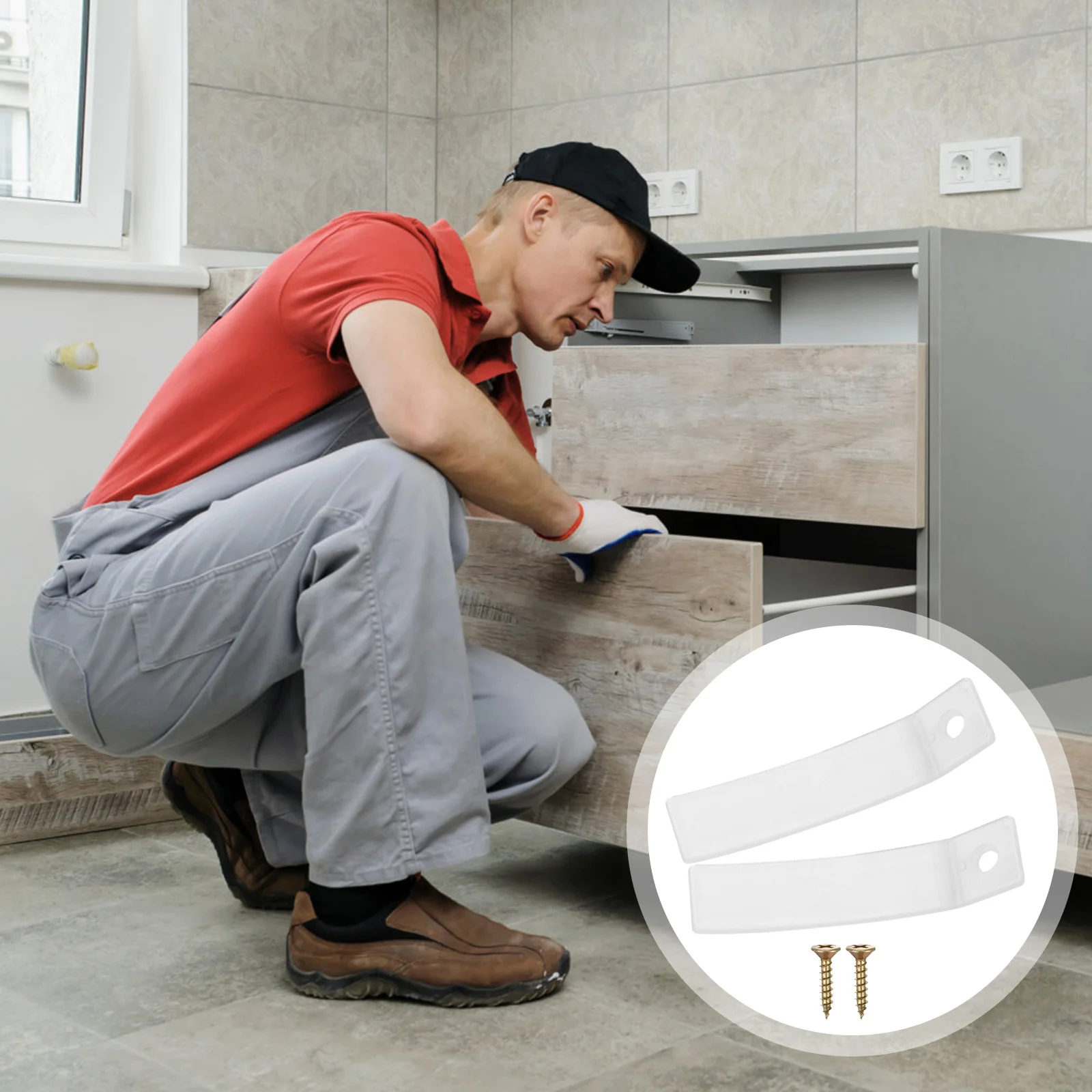 

1Set Clear Drawer Limiters Anti Slip for Dresser Cabinet Drawers Easy Install Drawer Stoppers Replacement Parts