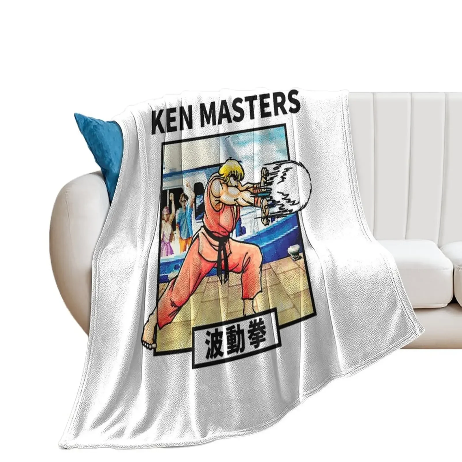 Ken Masters Hadoken Throw Blanket Beautifuls Winter beds Soft Blankets