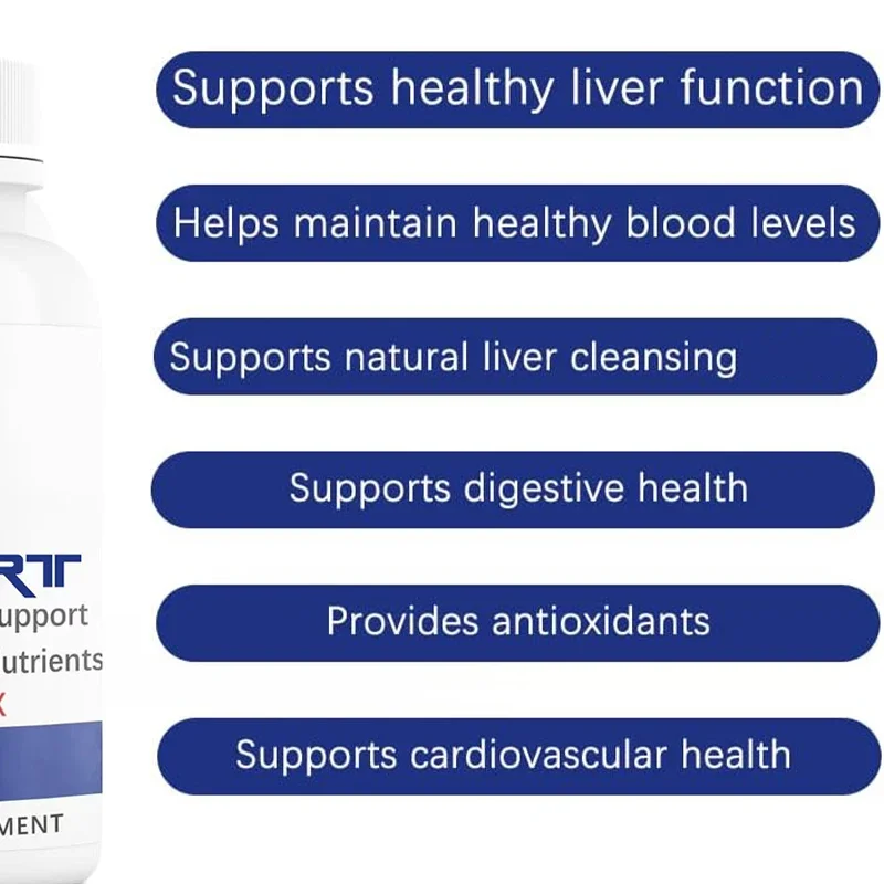 Advanced Liver Cleansing Support Supplement, Containing Silicon Crystal, Dandelion, Thistle, Beetroot, 60 Capsules