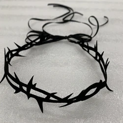Black Lace Velvet Thorn Necklace For Women Gothic Punk Rock Choker Necklace Fashion Party Chokers Necklaces YK2 Jewelry Gifts