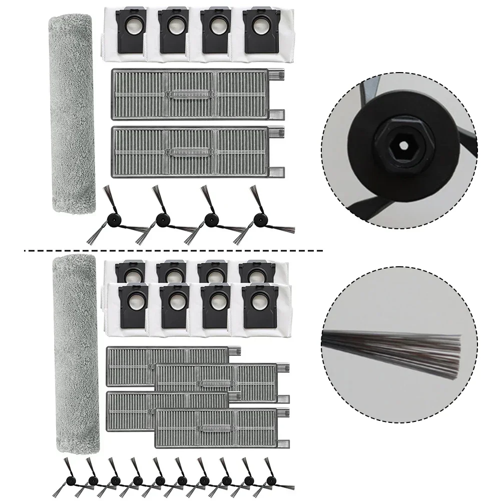 Para Mova Z5 / Z5 Pro / Z50 Ultra / Z50 filtro de Cepillo Lateral paño de mopa bolsa aspiradora accesorios para electrodomésticos