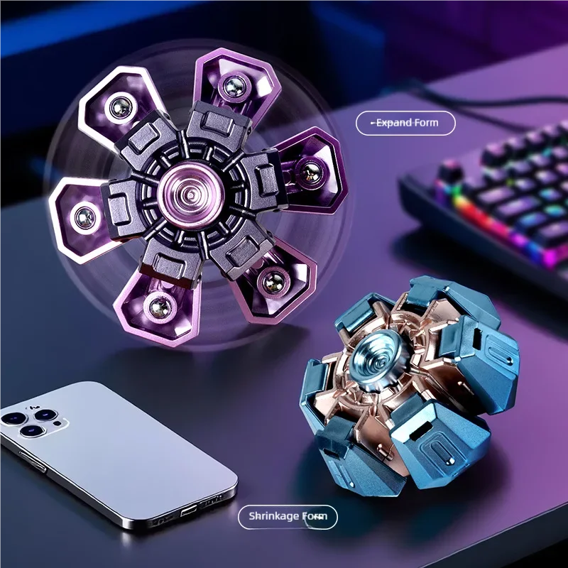 Blütenblatt Form Fingertip Gyro Mech Verformung Zappeln Spielzeug Hand Spinner Antistress Erwachsene Sensorischen Spielzeug Fidget Spinner Gyro Kinder Geschenke