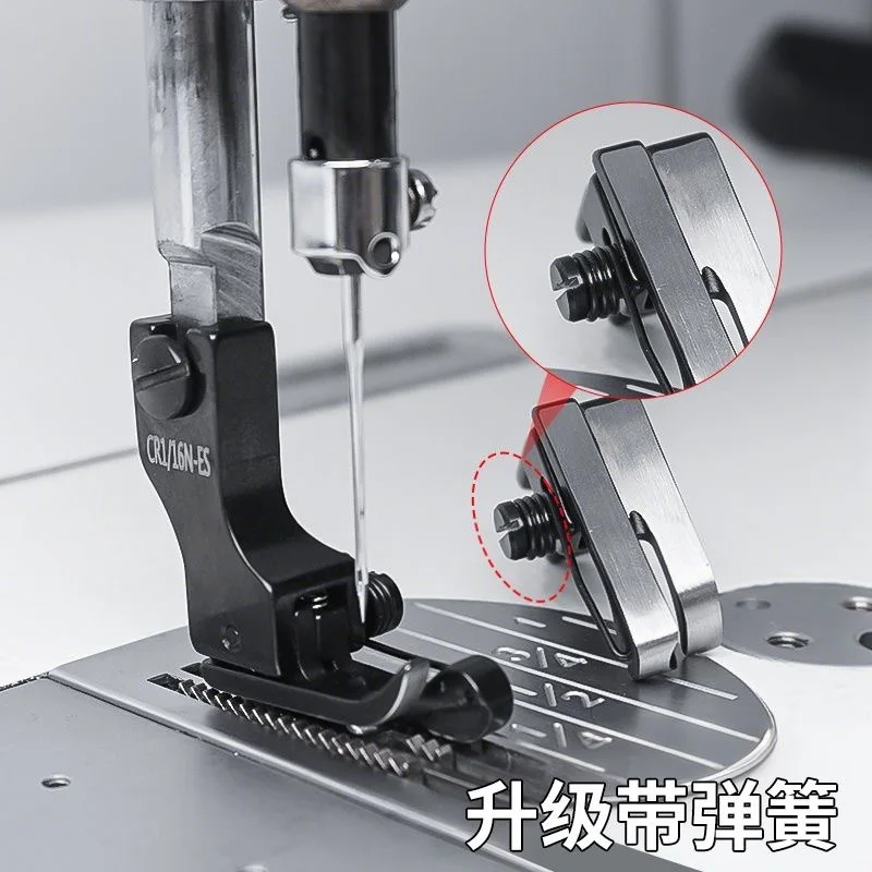 Black Titanium Steel High-Low Presser Foot with Spring, Universal for Industrial/Computer Flat Sewing Machines, CR1/CL1 Series view 4