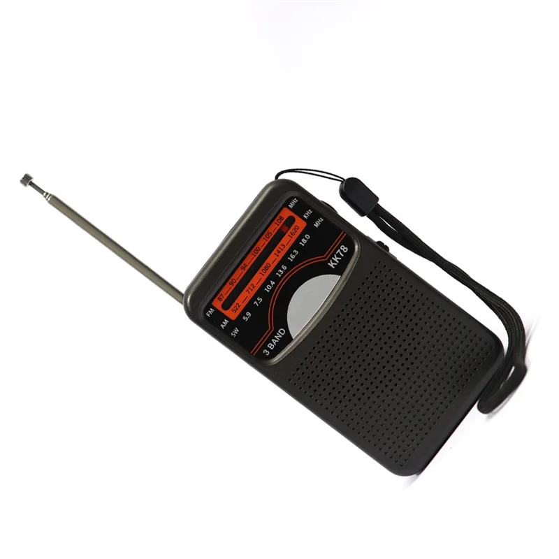 

【NEW】Kk78 Universal Emergency Radtio Portable Sw/Am/Fm LCD Display Pocket Pointer Telescopic Angten