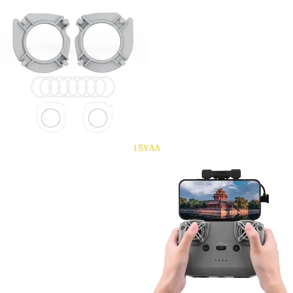 15 Rocker Rocker Rocker Joystick Protectors Rings Anti-Slip Accesorio fijo Control remoto Guardia pulgar para mini 2/3