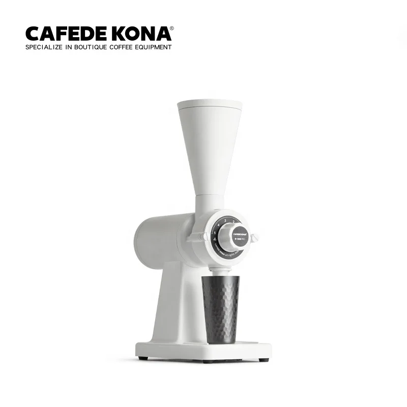 CAFEDE KONA Supply Coffee Shop Professional Automatic Coffee Grinder Conical Burr Coffee Beans Machine With Grinder