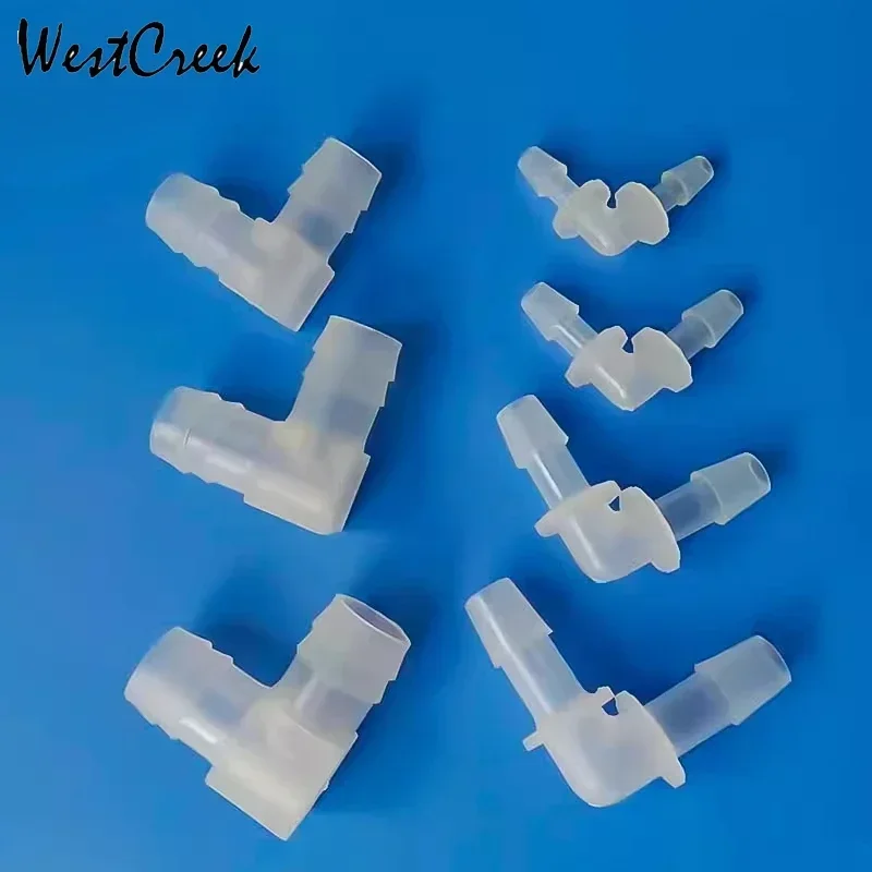 3.9mm 50PCS tube L shape Plastic elbow joint hose angle fitting flexible pipe 90 degree barb fitting elbow connector