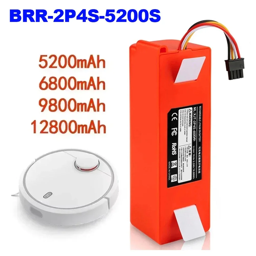 

Battery for Xiaomi Roborock BRR 2P4S 5200S 14.4V 12800mAh Robotic Vacuum Cleaner Replacement S55 S60 S65 S50 S51 S5 MAX S6 Parts