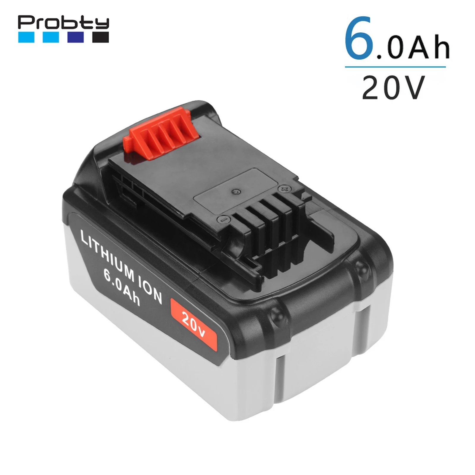 

Литий-ионная аккумуляторная батарея для BLACK & DECKER LB20, LBX20, LBXR20, 1 шт., 20 в, 6,0 Ач, сменная батарея для электроинструмента