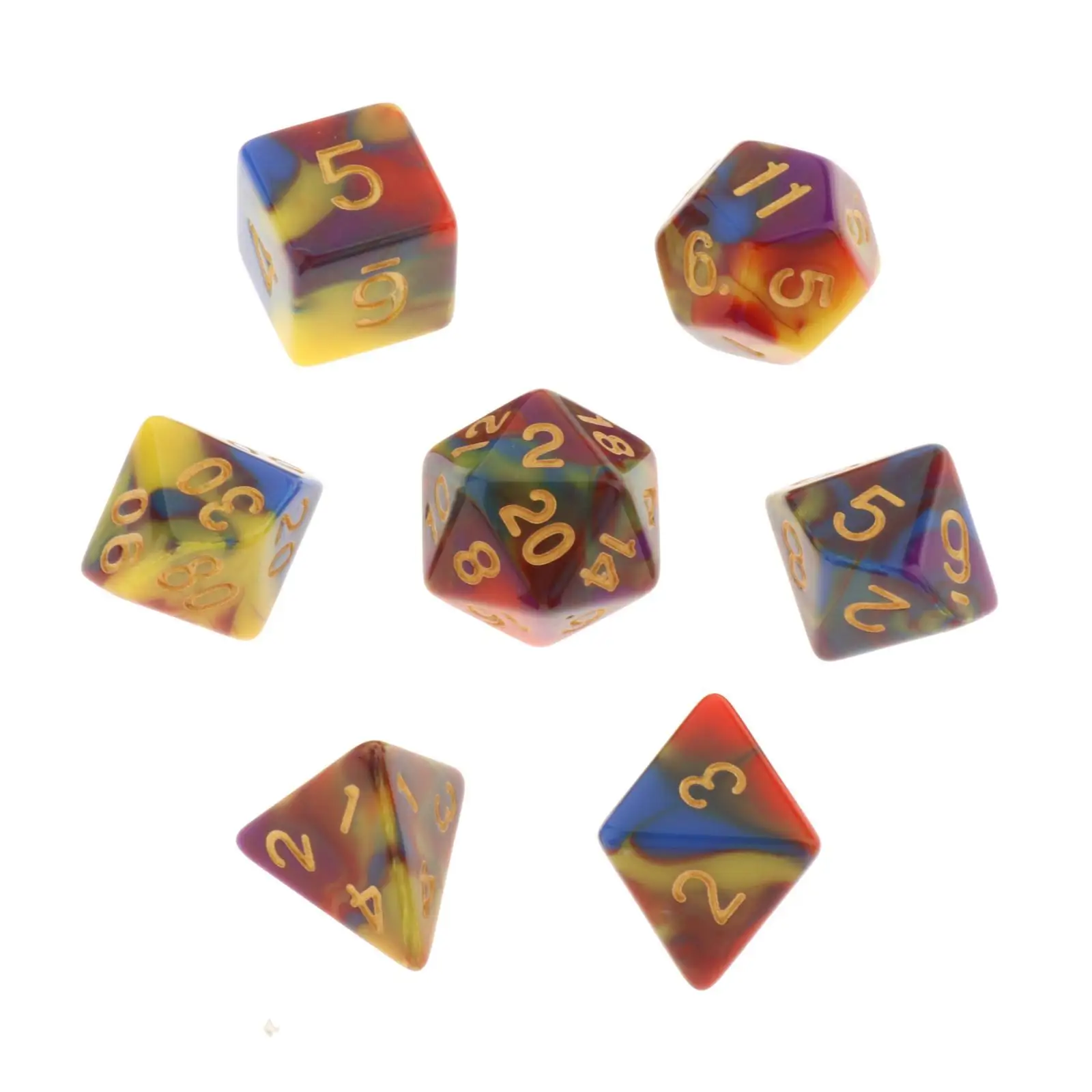 

Multi-sided Polyhedral Dice D4 D6 D8 D10 D12 D20 Board Games Party Gifts Family