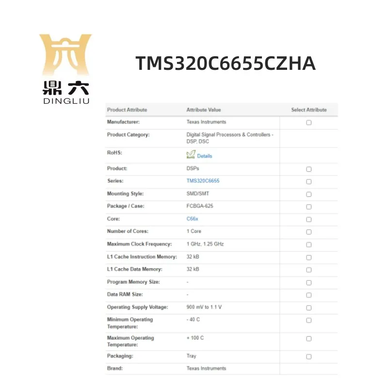 TMS320C6655CZHA Processors  Controllers FCBGA-625