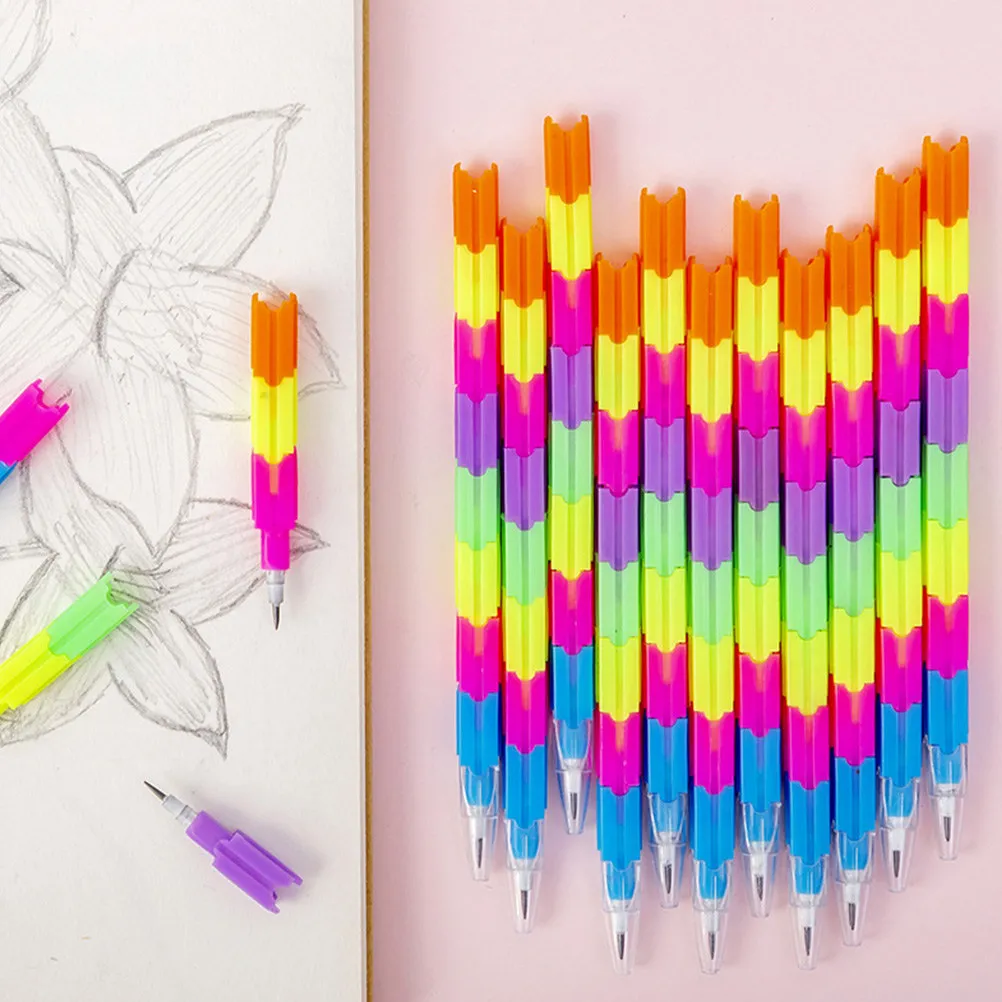 

25Pcs Creative Stackable Non Sharpening Kids Pencils Writing Drawing School Supplies Students Gifts Kids Pencils