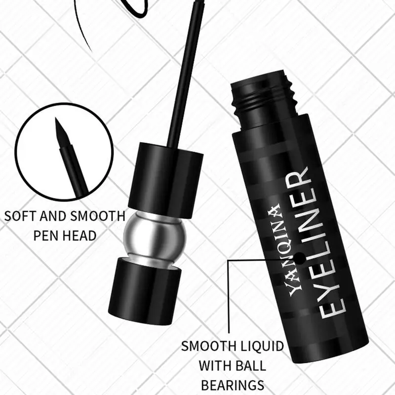 Delineador líquido preto fosco para mulheres, impermeável, maquiagem coreana, secagem rápida, delineador de olhos liso, Long Last, caneta para cílios, cosméticos