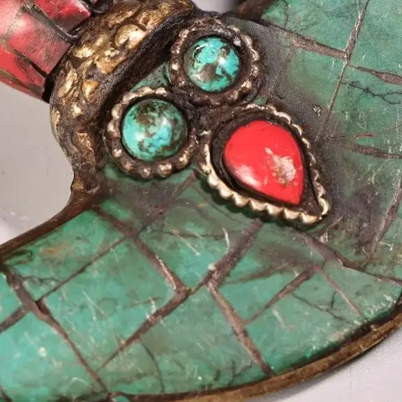 4-collection-temple-antique-bronze-mosaique-turquoise-cinq-actions-forme-de-couteau-vajra-phurpa-amulette-dharam-maison-de-ville-exorcisme