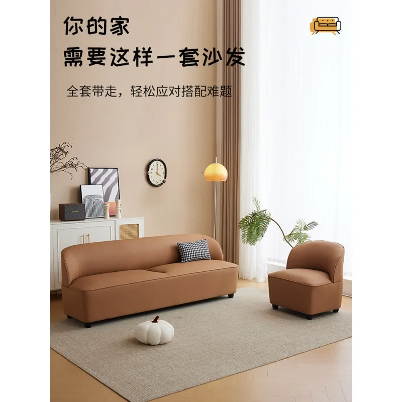 Small sofa simple double triple small apartment, fabric sofa