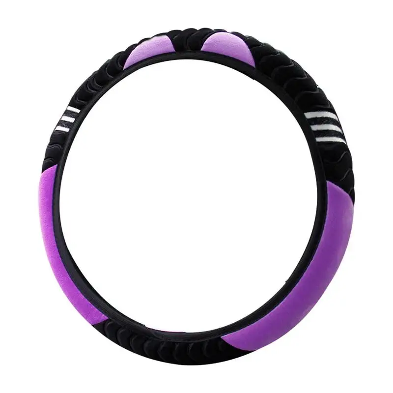 Steering Wheel Cover Cute Women's Cute Auto Elastic Protector Steering Wheel Cover Women Car Accessories Universal Fit 15 Inch