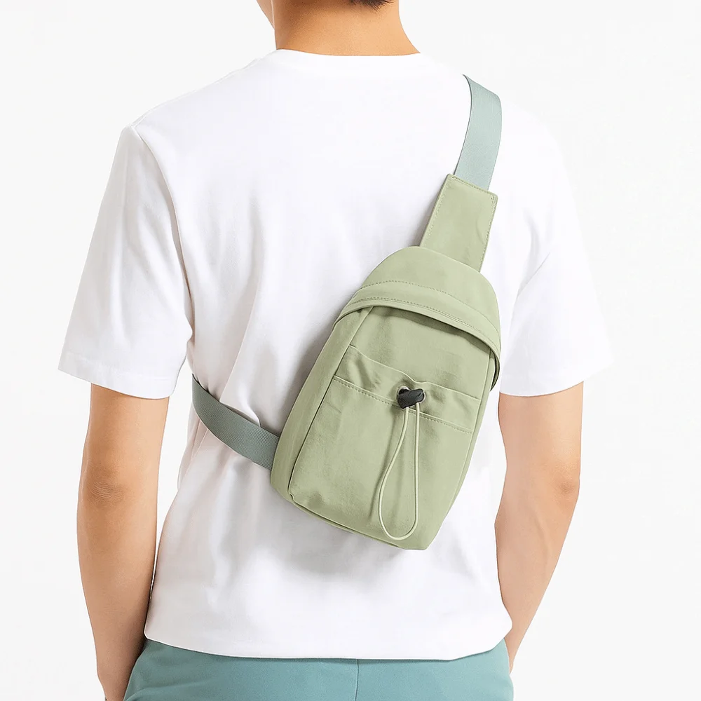 حقيبة الهاتف النايلون المرأة حقيبة الثدي الرباط Crossbody حقيبة الهاتف المحمول بلون الحد الأدنى حقيبة كتف الهاتف المحمول