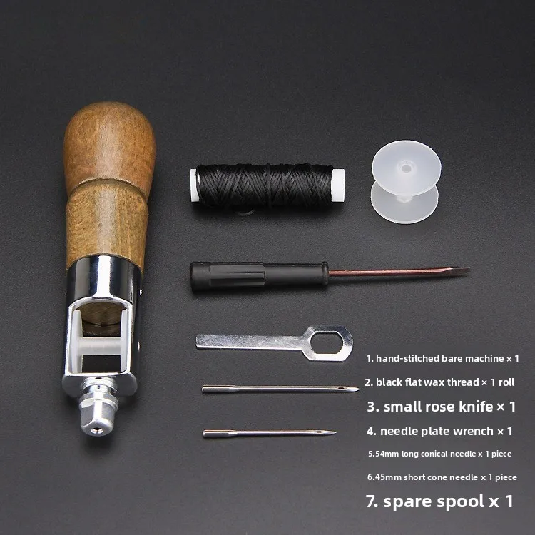 2026 DIY Hand Leather Sewing Tool Kit Hand Stitcher Wax Thread Awl Needle Canvas Carving Tools