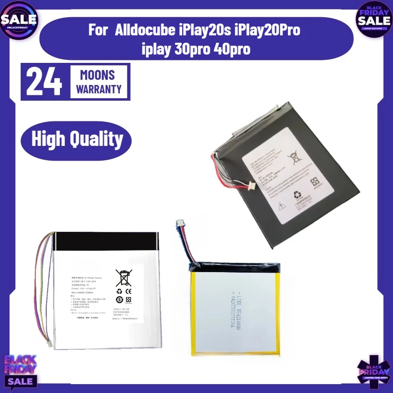 Tablet Battery For Alldocube IPlay 20S 30 40 Iwork10 Pro Book13 I9 2960116-1S2P 418175-2S2P  I15-TD BL-IP40 3449119-1s2p I1305