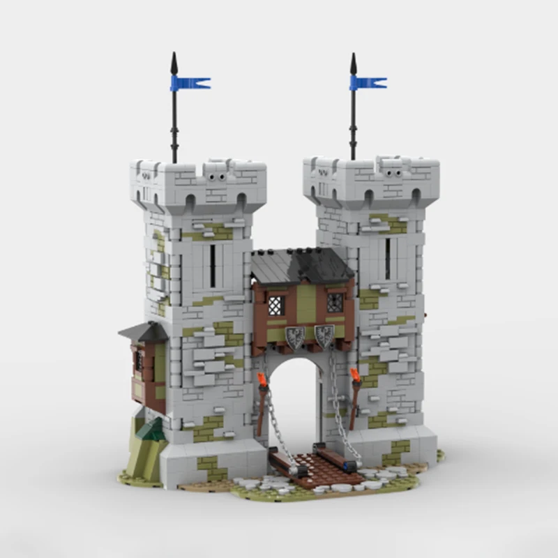 2218PCS MOC Construction Black Falcons Castle Modular Model Building Blocks Stacking Brick Creative Kid Toy Gift Diy Educational