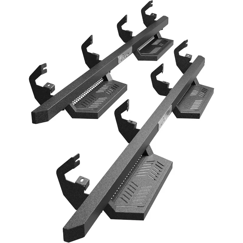 450LB Black Powder Coating Design Side Steps Fits 20192024 Chevy Silverado C Sierra 1500 202020