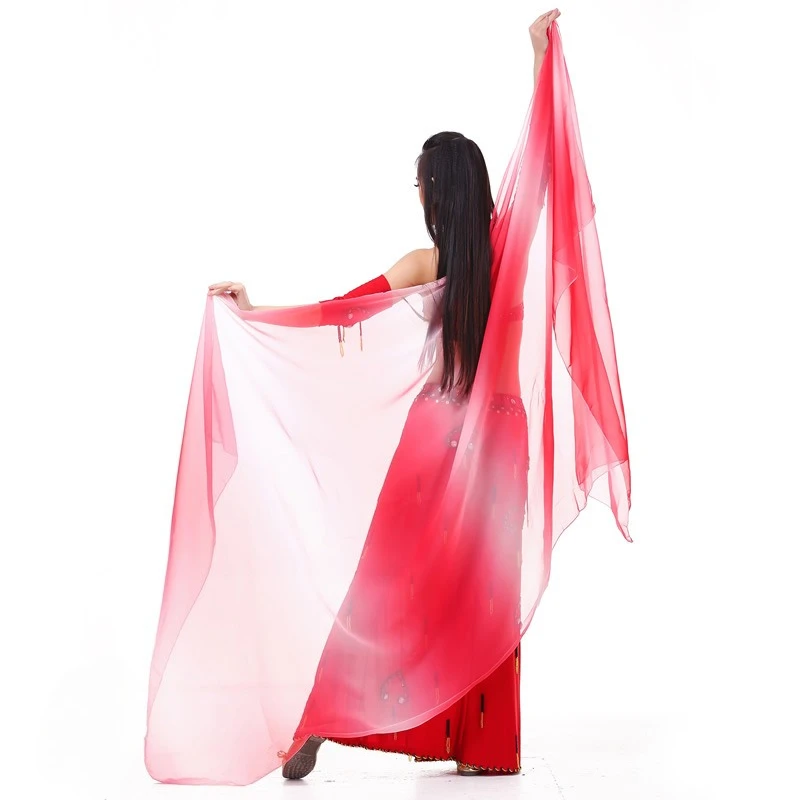 customized 250x120cm Simulated silk scarf belly dance costume performance costume Eastern dance scarf dance