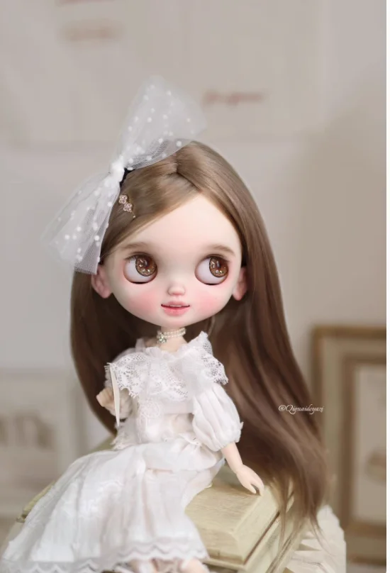 2025 3pcs lace French style Blythe/Landoudou bow+top+skirt  1/6 30cm(Fit for azone,Pullip,Ob22/24/26, Licca)