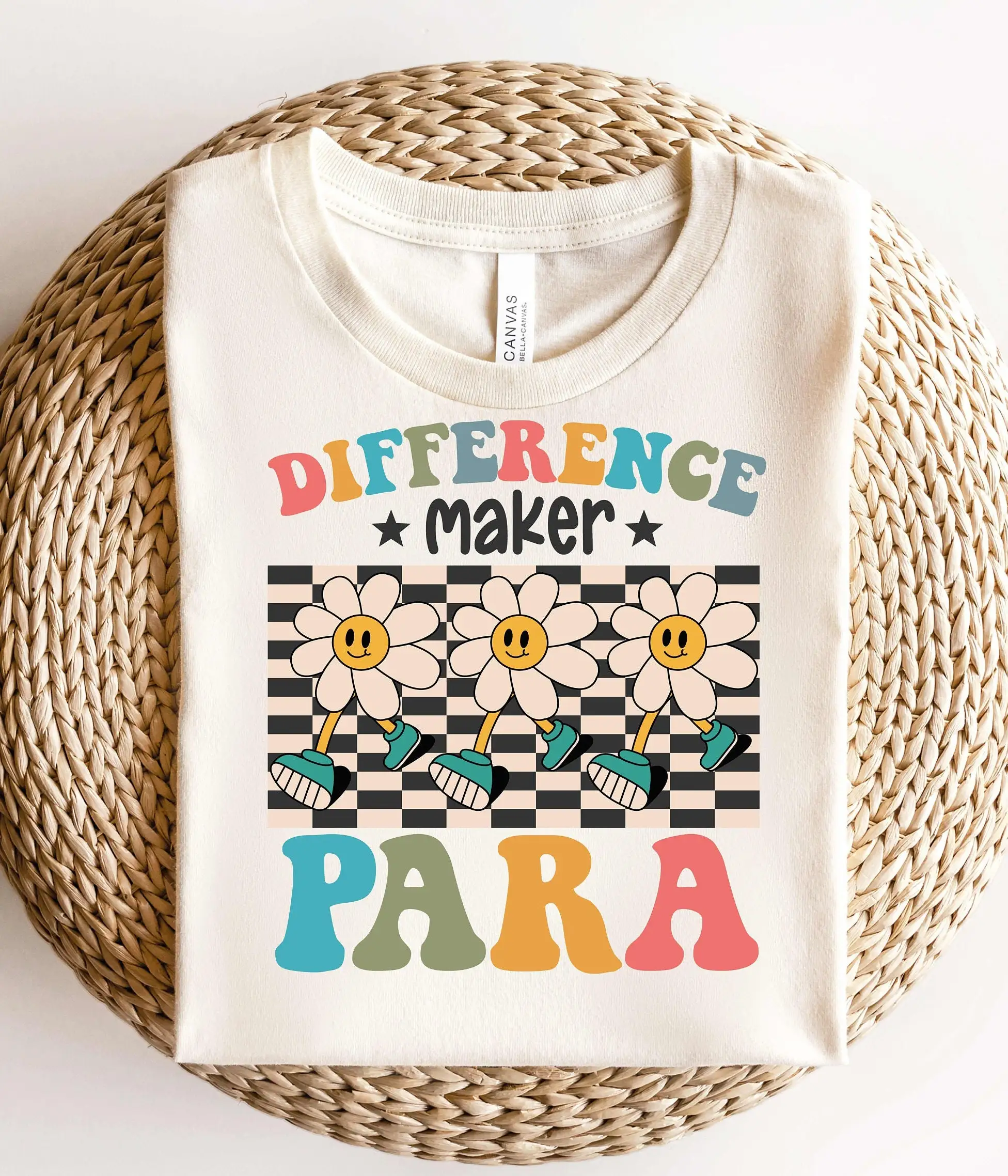 Difference Maker Para Paraprofessional T Shirt Special Education Teacher Back To School Assistant Paraeducator