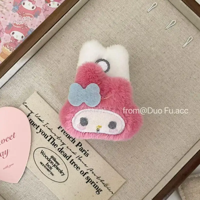 Horquilla Kawaii Sanrio Hello Kitty My Melody, dibujos animados, creativa, dulce y encantadora flequillo, Clip LATERAL, tocado versátil, regalo de cumpleaños para niña