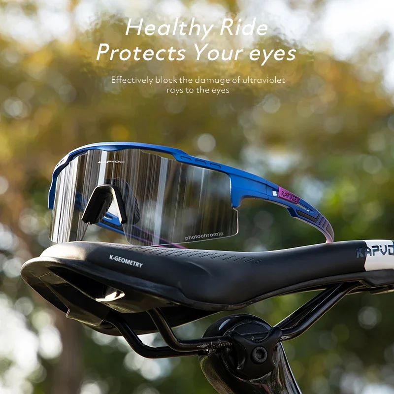 Kapvoe Männer Photochrome Mtb Fahrrad Radfahren Gläser Speed Road Mountain Sonnenbrille für Frauen Sport Fahrrad Zyklus Brillen Goggle