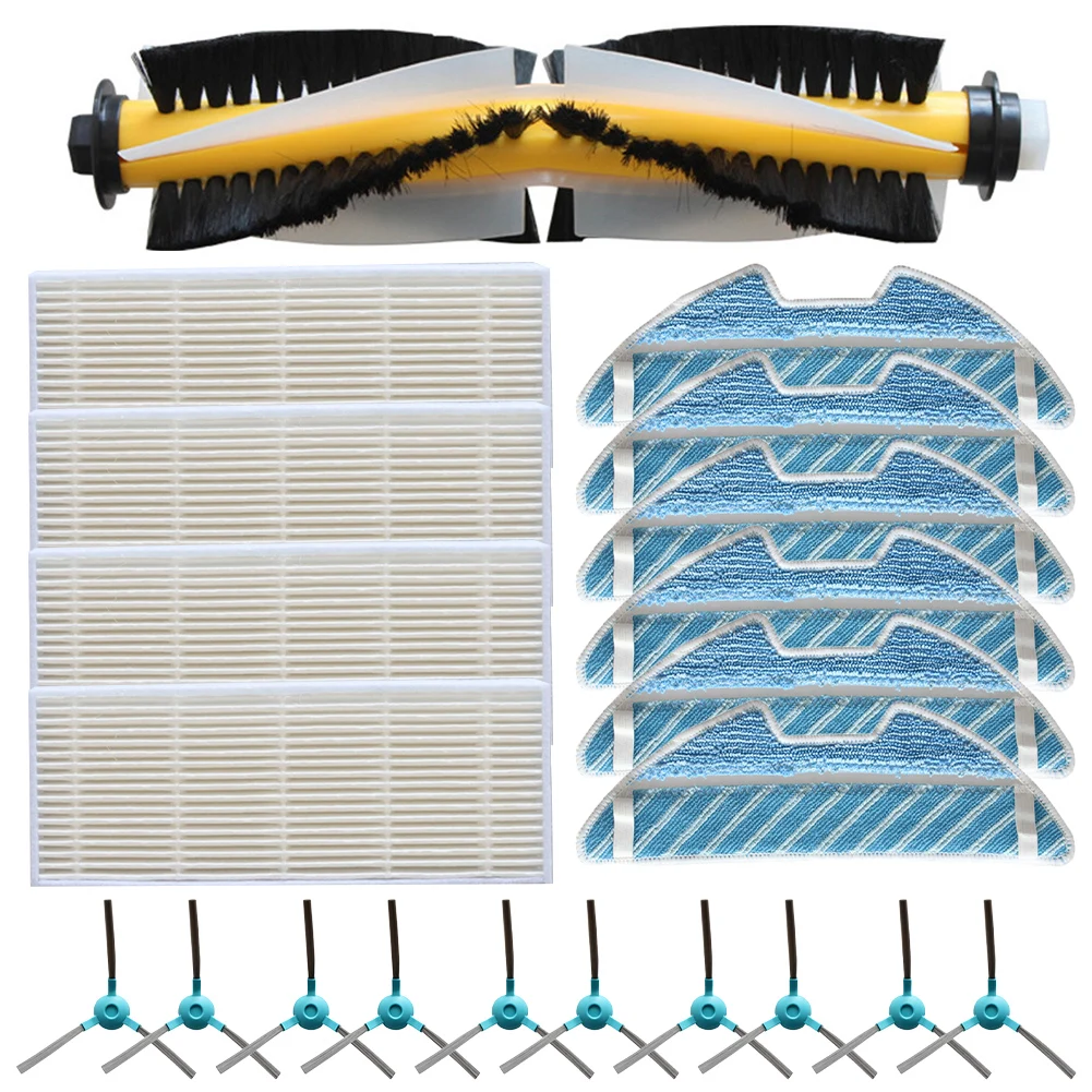 Main Side Brush Mop Cloth Filter Kit For SENCOR SRV 4200BK 4250SL Vacuum Cleaner Dry And Wet For Floor Cleaning Supplies